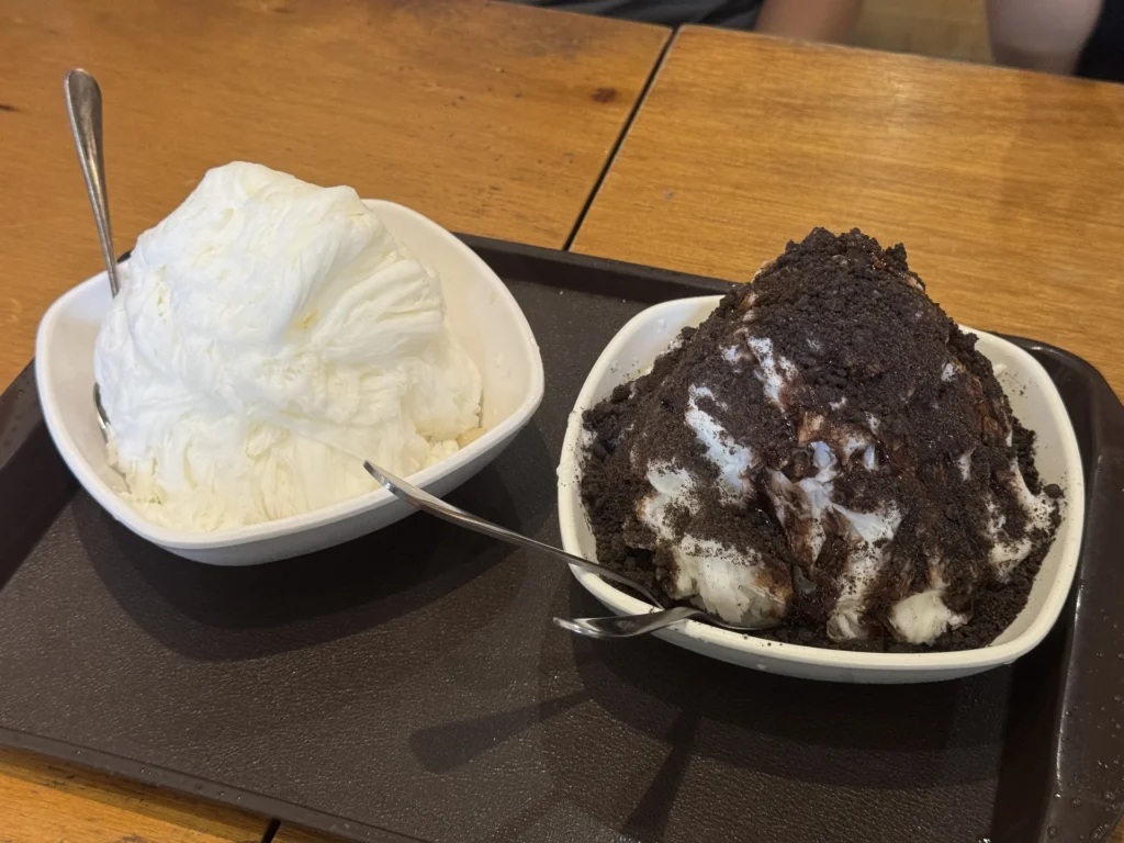夏樹甜品的牛奶雪花冰與 OREO 牛奶雪花冰