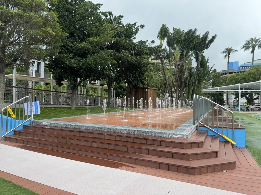 親水樂園的噴水平台
