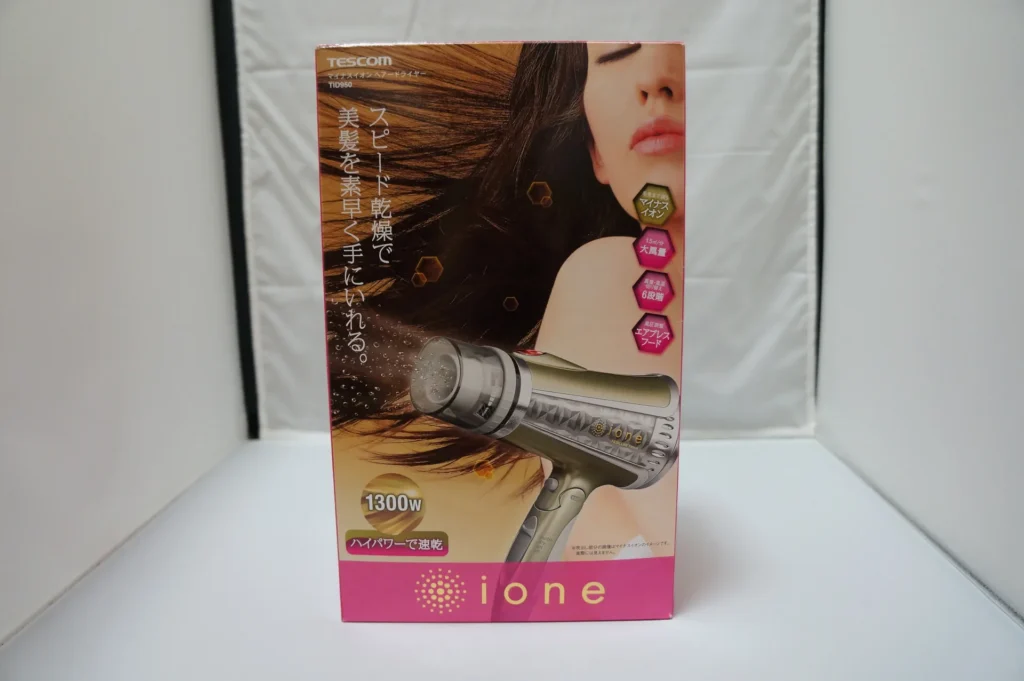 TESCOM 吹風機 ione 日本版外盒正面