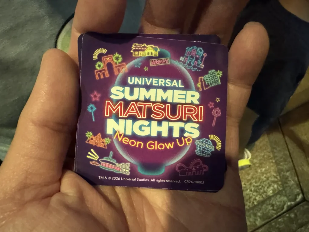 環球影城 Summer Nights Matsuri 的發光徽章